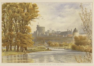 Windsor Castle from the Thames by English School